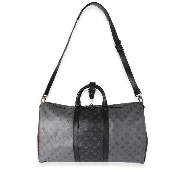 135557 bv Louis Vuitton Reverse Monogram Eclipse Canvas Keepall Bandouliere 50