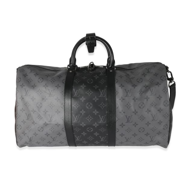 135557 fv Louis Vuitton Reverse Monogram Eclipse Canvas Keepall Bandouliere 50