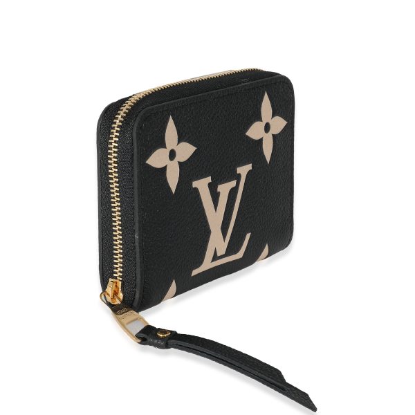 135564 av 9e22a2b9 6531 432d 8fe8 91a2e6d0d941 Louis Vuitton Black Beige Giant Monogram Empreinte Zippy Coin Purse