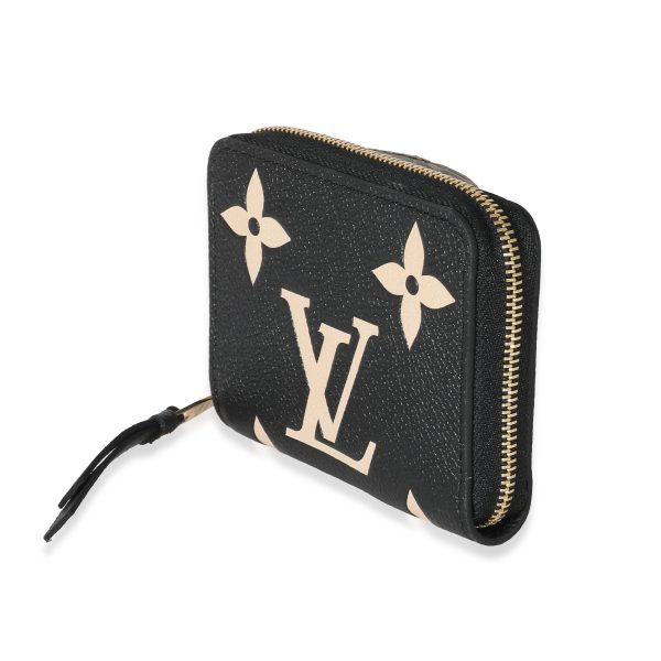 135564 bv 6b38587d 6402 43f3 93b1 f145528d5803 Louis Vuitton Black Beige Giant Monogram Empreinte Zippy Coin Purse