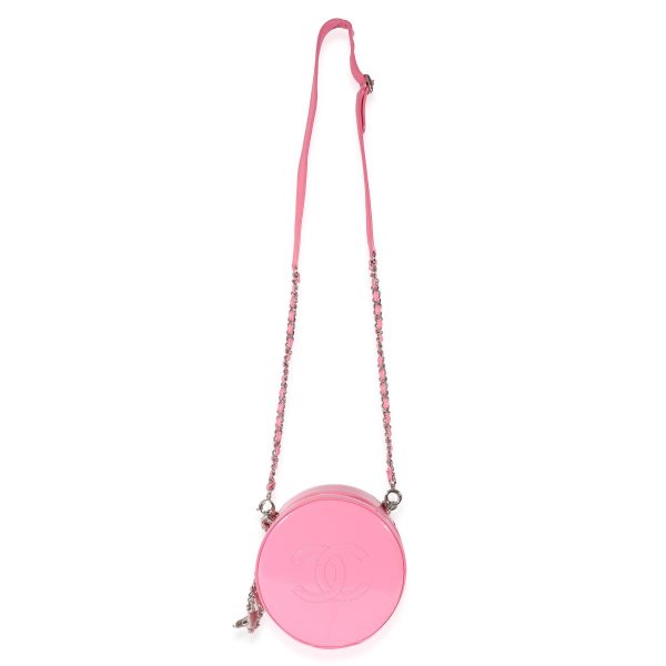 135584 bv f984906a 32f2 43b0 800c d5fe284996fb Chanel Pink Patent CC Round As Earth Bag