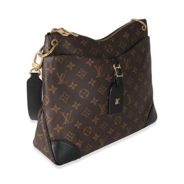 135598 clasp a6adc746 f5d8 4fe1 898e f3cb223f7963 Louis Vuitton Black Monogram Canvas Odeon MM