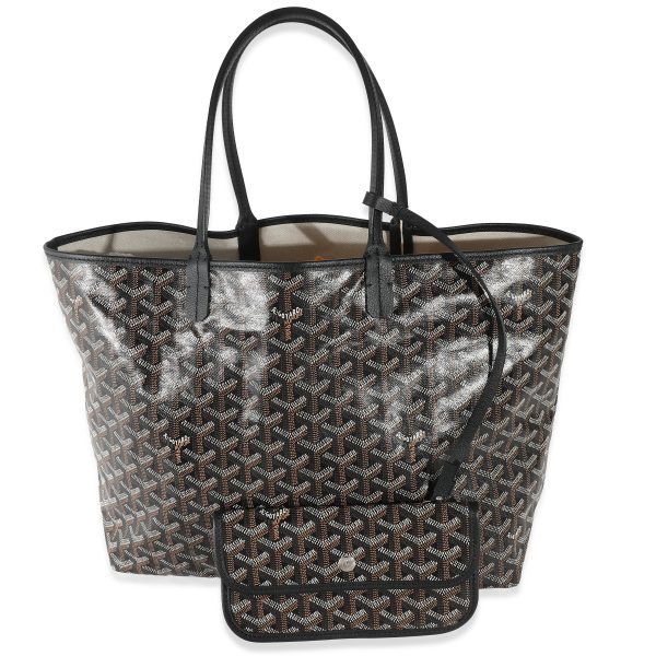 135604 fv Goyard Black Goyardine Canvas Saint Louis PM