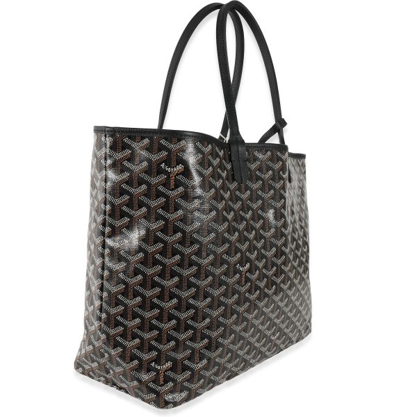 135604 pv Goyard Black Goyardine Canvas Saint Louis PM