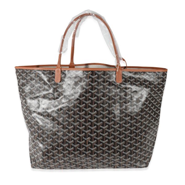 135680 stamp 5e062bb3 7b10 4267 bf50 88c45037b7e5 Goyard Black Gold Goyardine Canvas Saint Louis GM