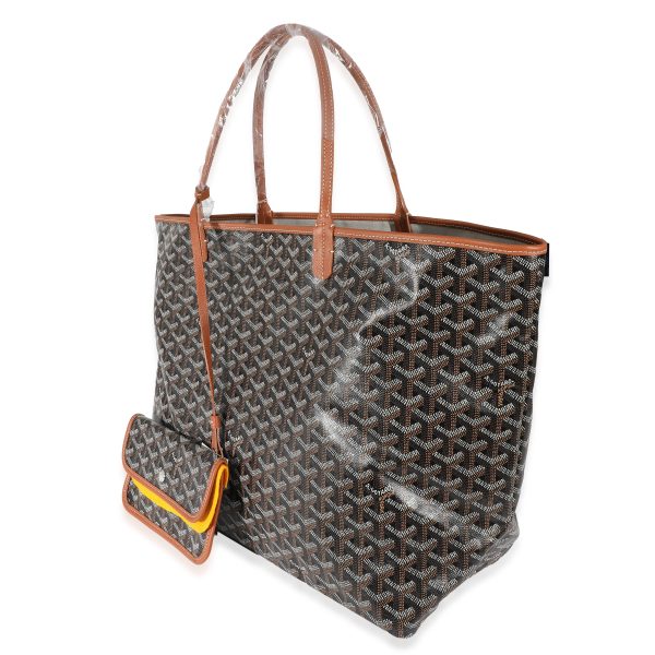 135680 sv 58e00509 fa92 4b2b 8aa2 57d7148b356b Goyard Black Gold Goyardine Canvas Saint Louis GM