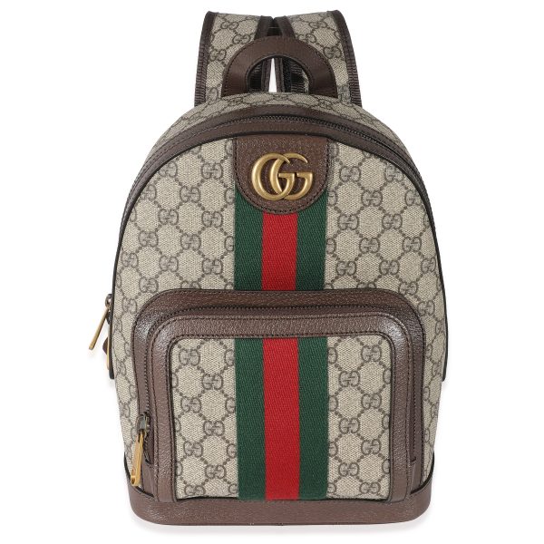 135690 fv Gucci Beige GG Supreme Small Ophidia Backpack