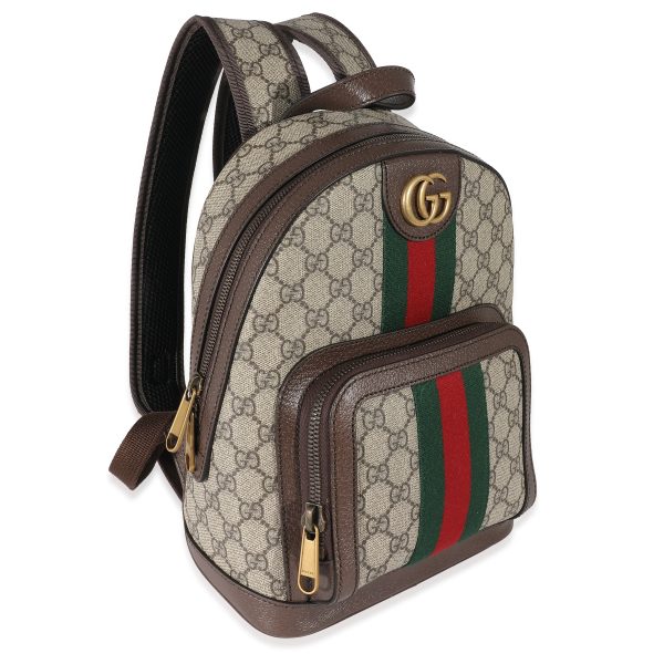 135690 pv Gucci Beige GG Supreme Small Ophidia Backpack