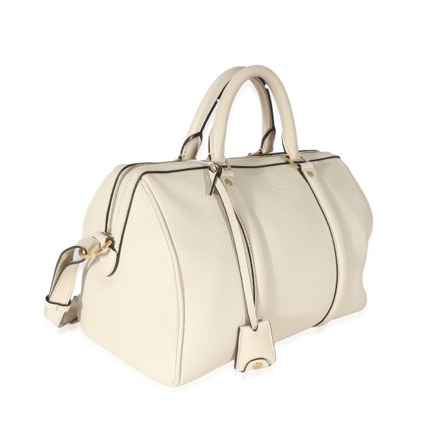 135706 pv Louis Vuitton White Calfskin Sofia Coppola SC Speedy PM