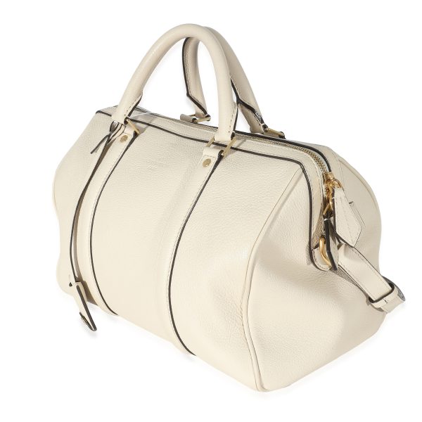 135706 sv Louis Vuitton White Calfskin Sofia Coppola SC Speedy PM