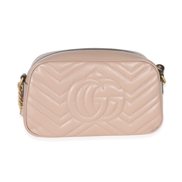 135707 box Gucci Dusty Pink Leather GG Marmont Small Camera Bag