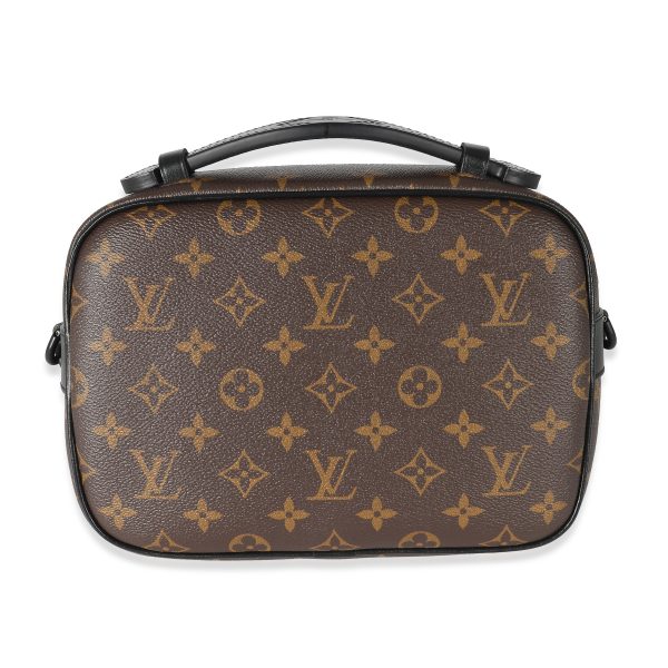 135708 stamp Louis Vuitton Monogram Macassar Canvas S Lock Messenger