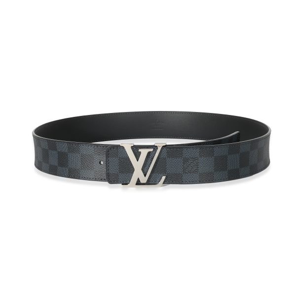 135749 stamp 7b3b512a 582d 4867 8798 2c04e8b9b7ea Louis Vuitton Damier Cobalt Canvas 40mm LV Initiales Belt 9036