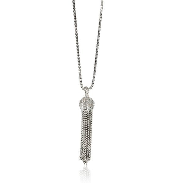 135783 fv 7196462b ea43 4967 a942 864c5c09184d David Yurman Cable Diamond Tassel Pendant in Sterling Silver