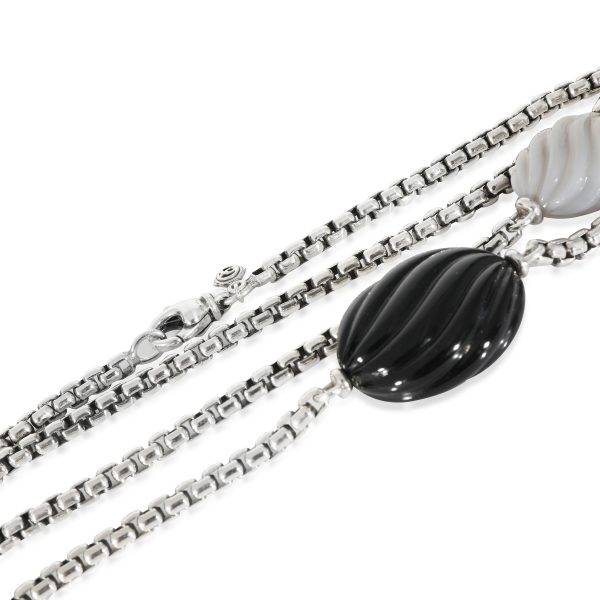 135790 clasp David Yurman Rock Crystal Moonstone Onyx Chalcedony Necklace in Silver