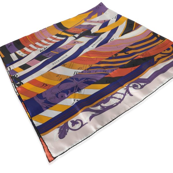 135830 fv d0950416 b71d 4dc2 803f 717e050ff4bc Hermès Purple Yellow Silk Astrologie Nouvelle Scarf 140