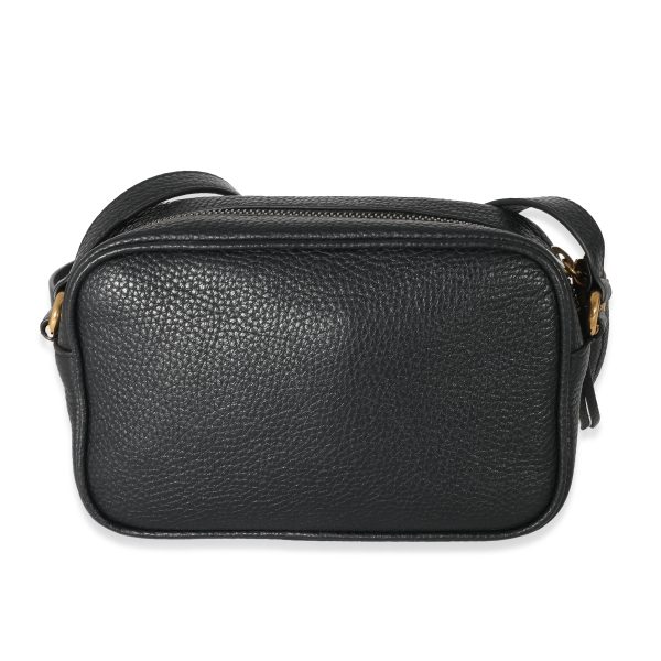 135875 stamp Gucci Black Pebbled Calfskin Mini Soho Disco Bag