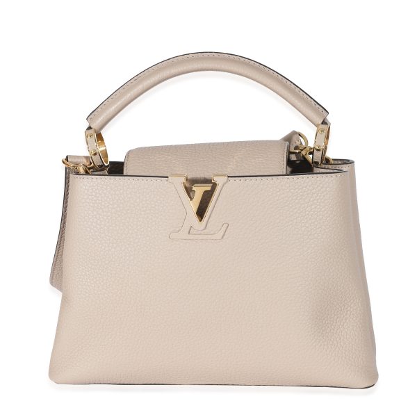 135940 fv Louis Vuitton Grey Taurillon Capucines BB