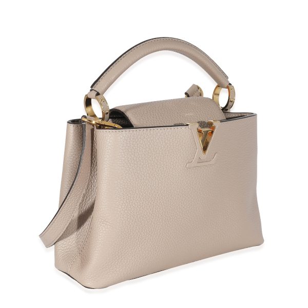 135940 pv Louis Vuitton Grey Taurillon Capucines BB