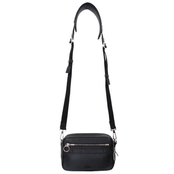 15052 231003 0029 2 Christian Dior Safari Messenger Shoulder Bag Black Leather