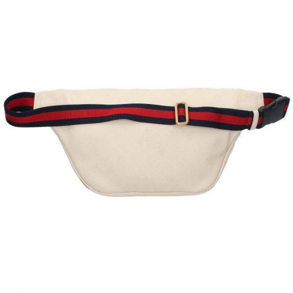 15054 231102 0035 2 Gucci Vintage Logo Print Leather Belt Waist Bag Off White