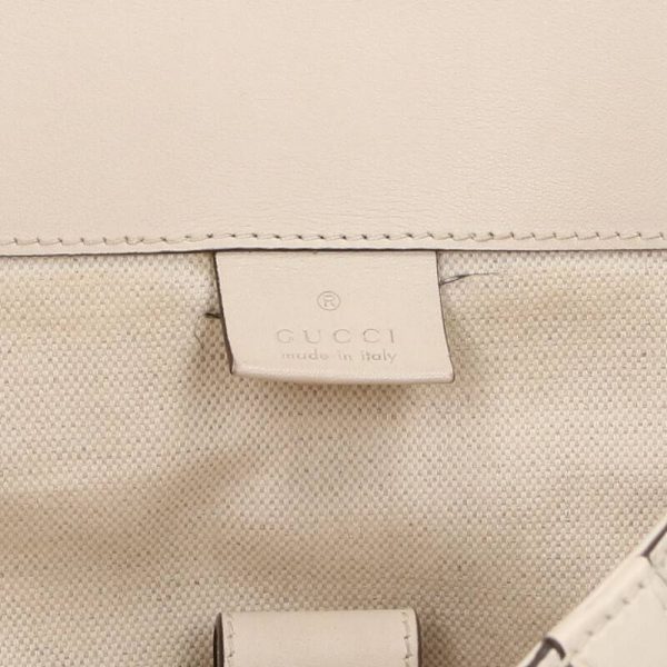 15057 231019 0062 3 Gucci GG Embossed Backpack Off white Leather Shoulder Bag