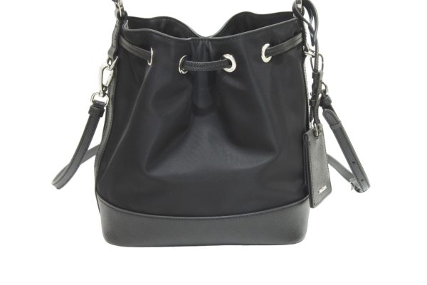 2 Prada Nylon Shoulder Bag Black