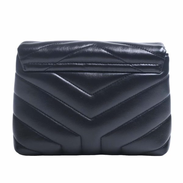 2 Saint Laurent Leather Shoulder Bag Black