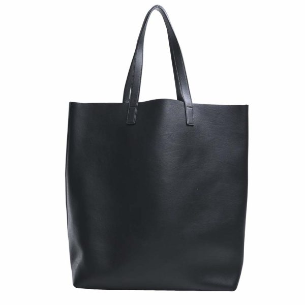 2 Saint Laurent Leather Tote Bag Black