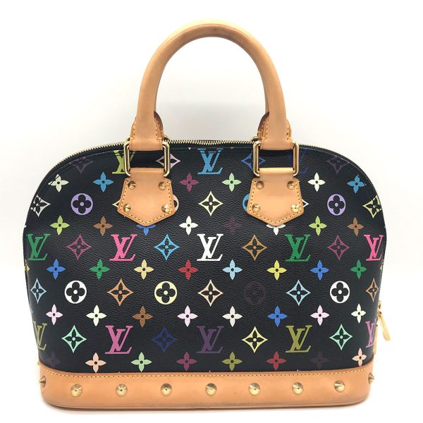 2 Louis Vuitton Handbag Alma PM Monogram Multicolor Black