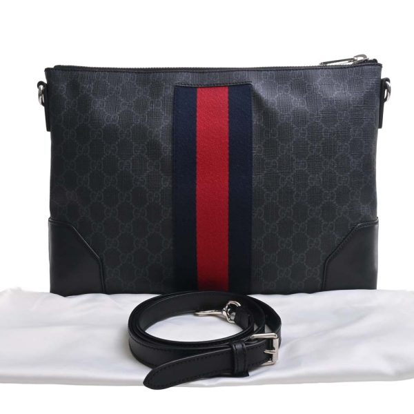2 Gucci GG Supreme Shoulder Bag Black