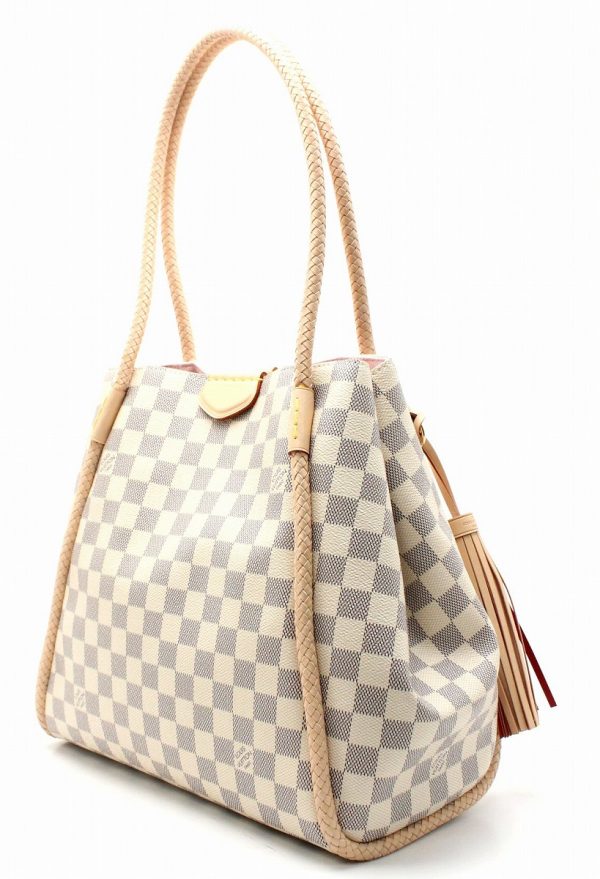 2 Louis Vuitton Damier Azur Propriano Fringe Braided