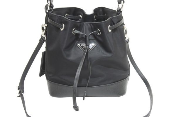 3 Prada Nylon Shoulder Bag Black