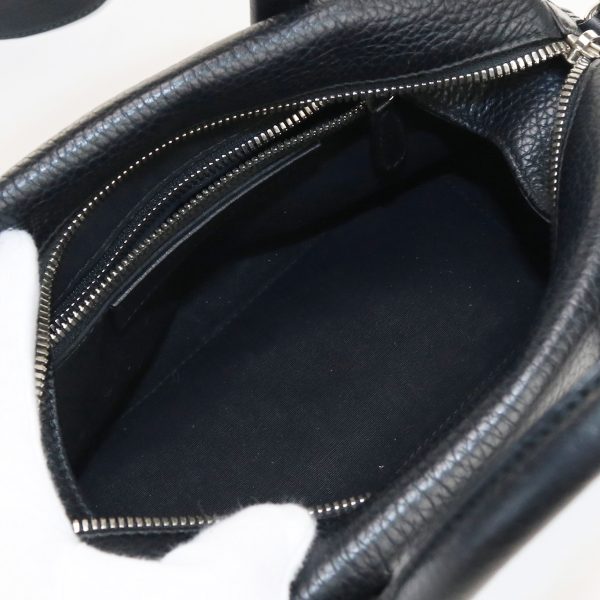 3 Balenciaga Shoulder Bag Handbag Leather Black