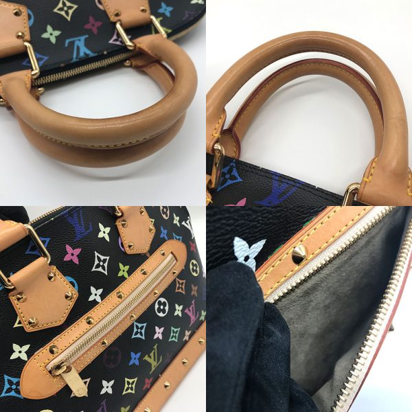 4 Louis Vuitton Handbag Alma PM Monogram Multicolor Black