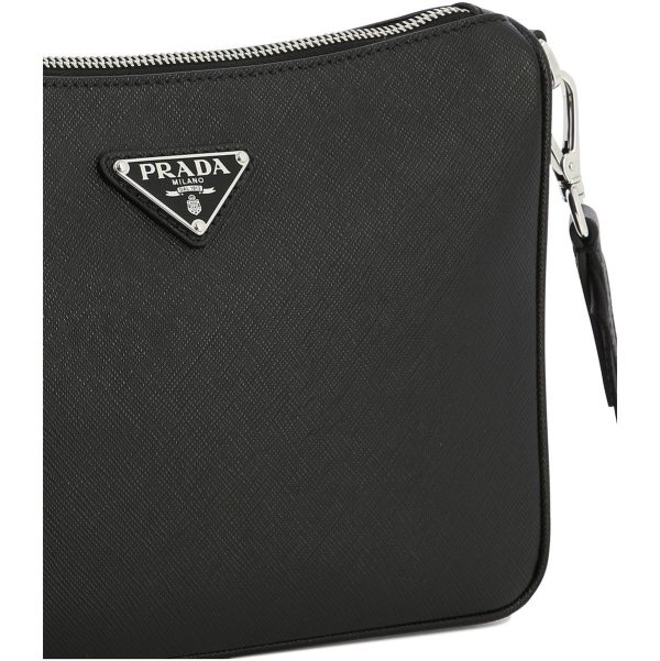 4 Prada Shoulder Tote Bag Black