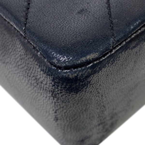 4 Chanel Matelasse Chain Shoulder Bag Coco Mark Black