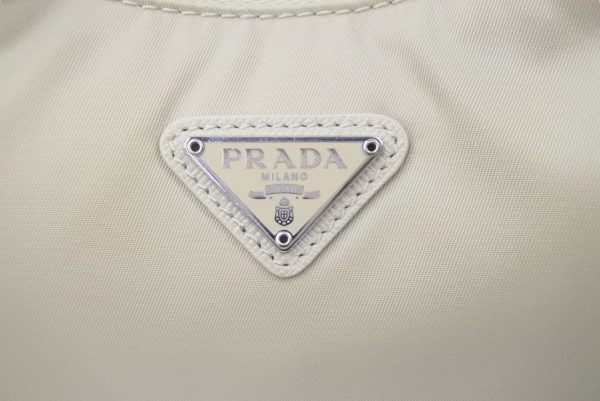 5 Prada Prada Shoulder Bag Beige Silver Hardware