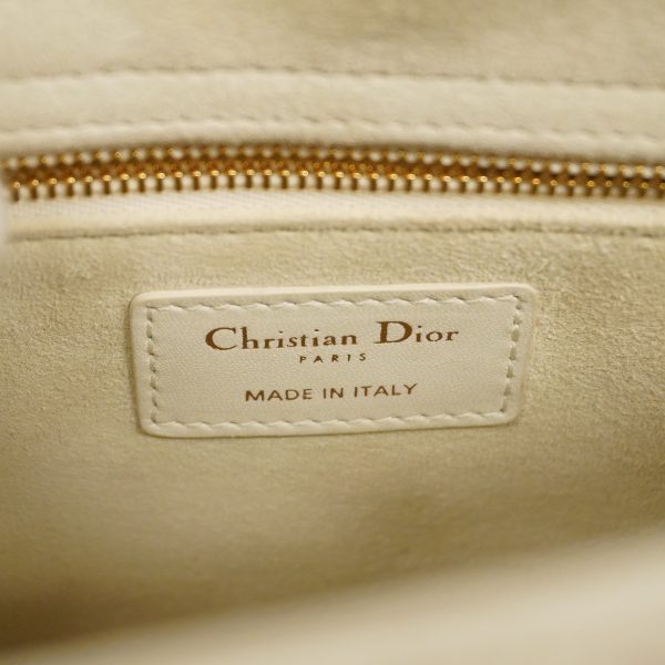 5 Christian Dior 2way Bag Cannage Leather White