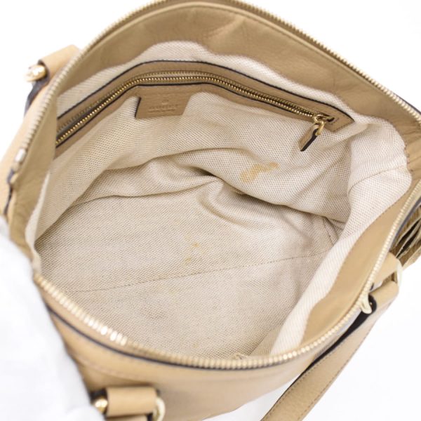5000049884102523 8 Gucci Soho Interlocking G 2way Handbag Tassel Leather Beige
