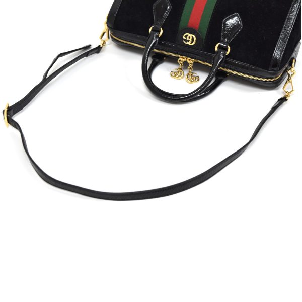 5000049884102814 7 Gucci 2way Handbag Ophidia Suede X Patent Black