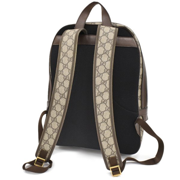 5000049884103095 4 Gucci Ophidia Medium Backpack Rucksack GG Supreme Beige Ebony