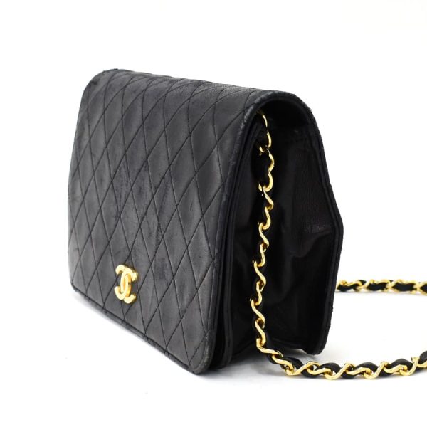 5000065884102334 2 Chanel Chain Shoulder Bag Matelasse Coco Mark Leather Black Gold Hardware