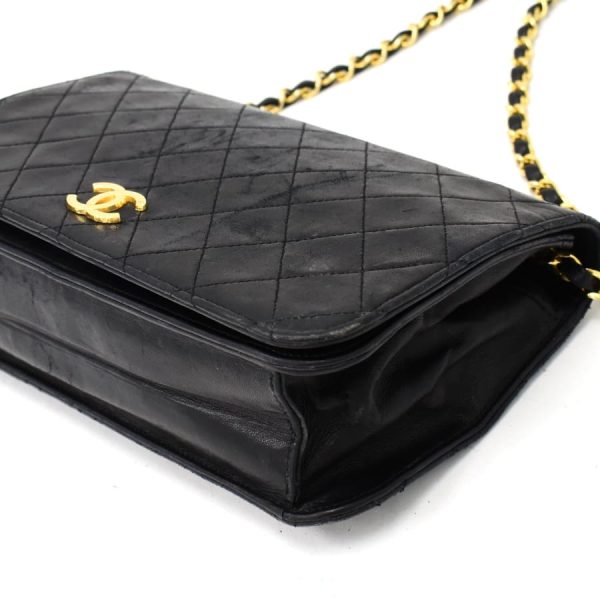 5000065884102334 5 Chanel Chain Shoulder Bag Matelasse Coco Mark Leather Black Gold Hardware