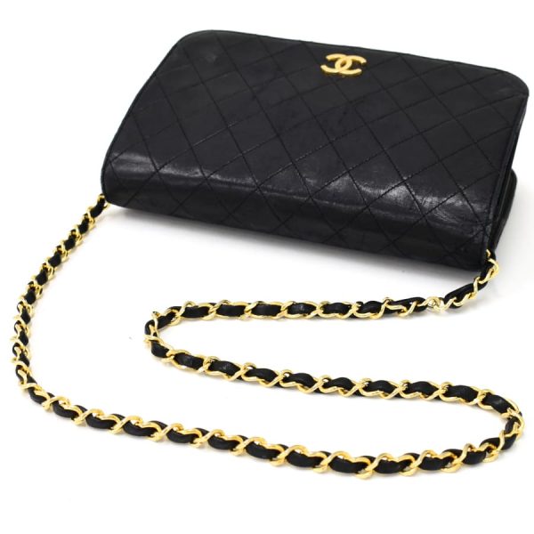 5000065884102334 7 Chanel Chain Shoulder Bag Matelasse Coco Mark Leather Black Gold Hardware