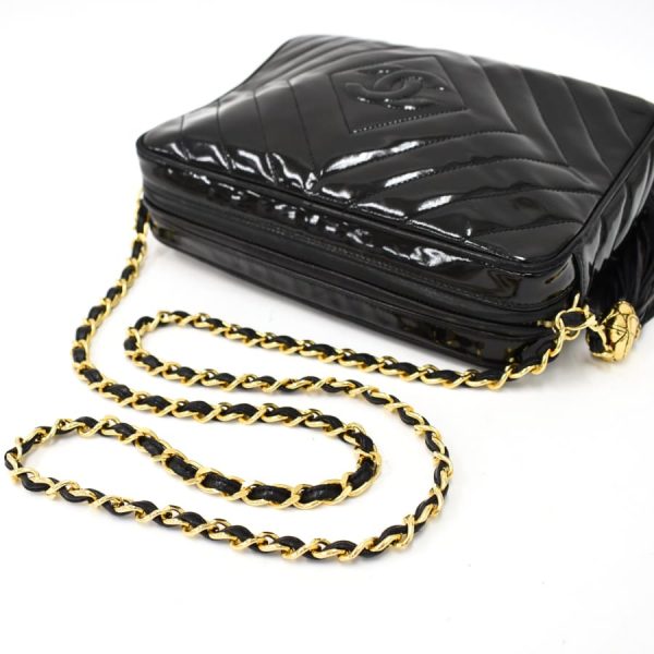 5000065884102351 7 Chanel Chain Shoulder Bag Matelasse Diamond Stitch Coco Mark Leather Black