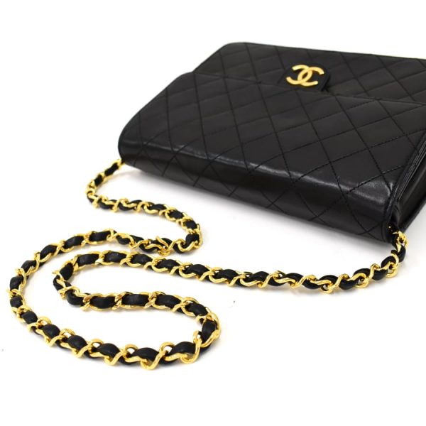 5000065884102390 7 Chanel Chain Shoulder Bag Matelasse Coco Mark Single Flap Leather Black