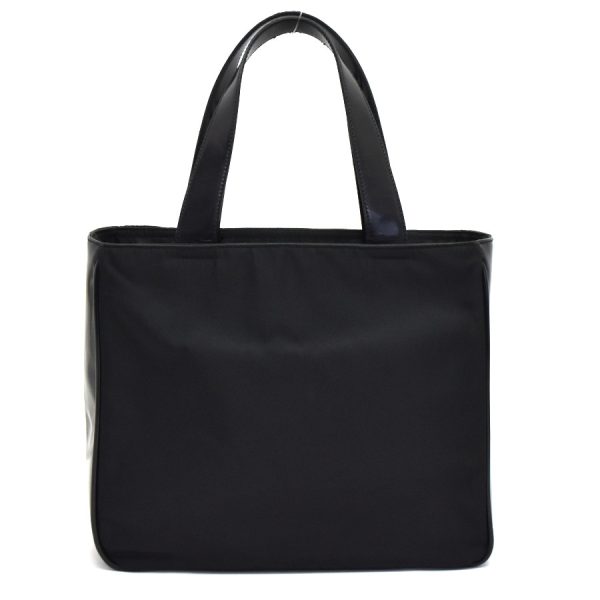 5000105884102990 3 Prada Tote Bag Nylon Patent Leather Black