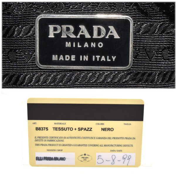 5000105884102990 9 Prada Tote Bag Nylon Patent Leather Black