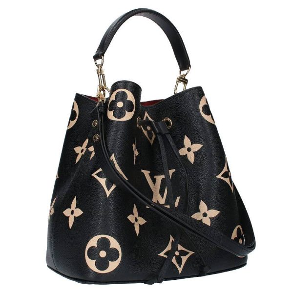 55051 231202 0038 1 Louis Vuitton Noe MM Monogram Empreinte Leather Handbag Black